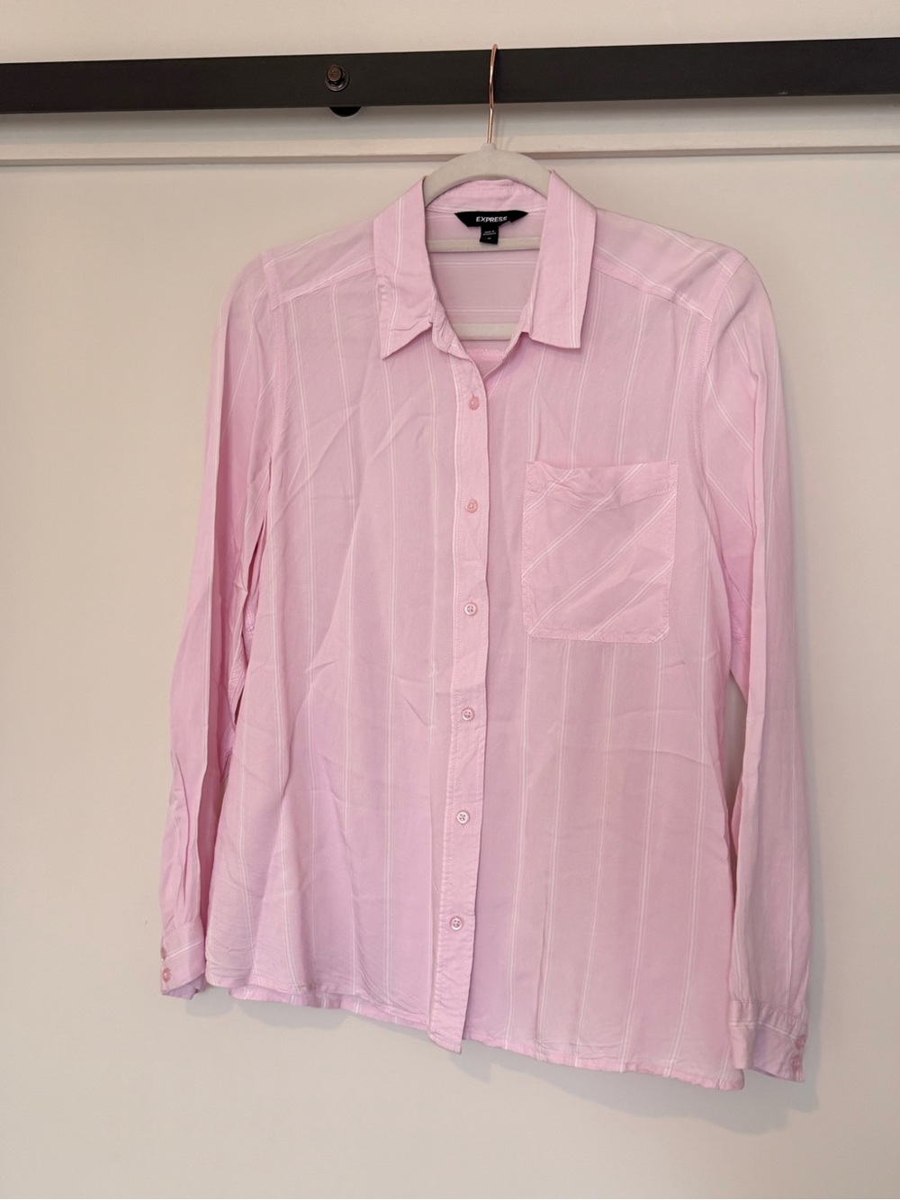 Express Light Pink Button-Down Shirt